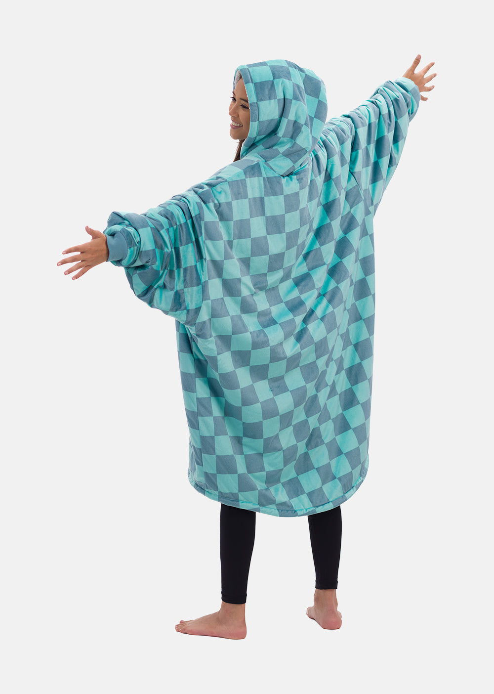 teal checkered