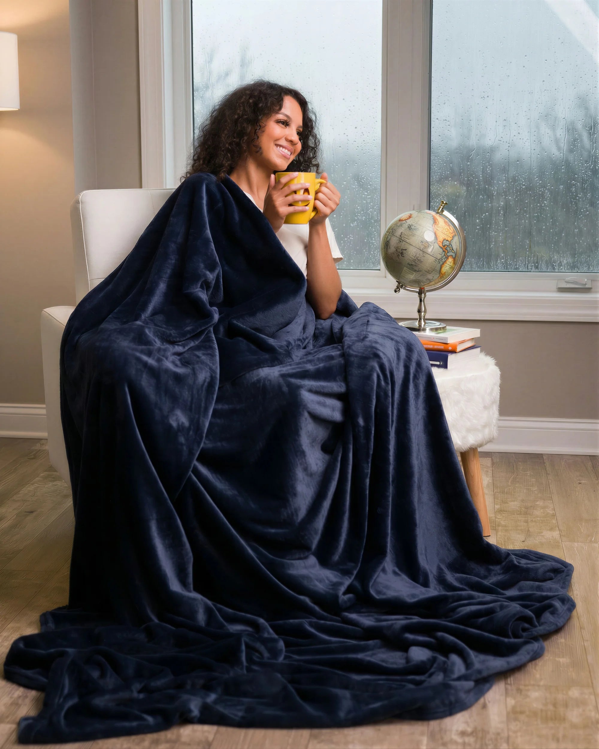 Rainy mornings, hot coffee, and nowhere else to be. The Big Blanket in Blue transforms quiet moments into comfort rituals with an oversized design that lets you fully settle in and relax.