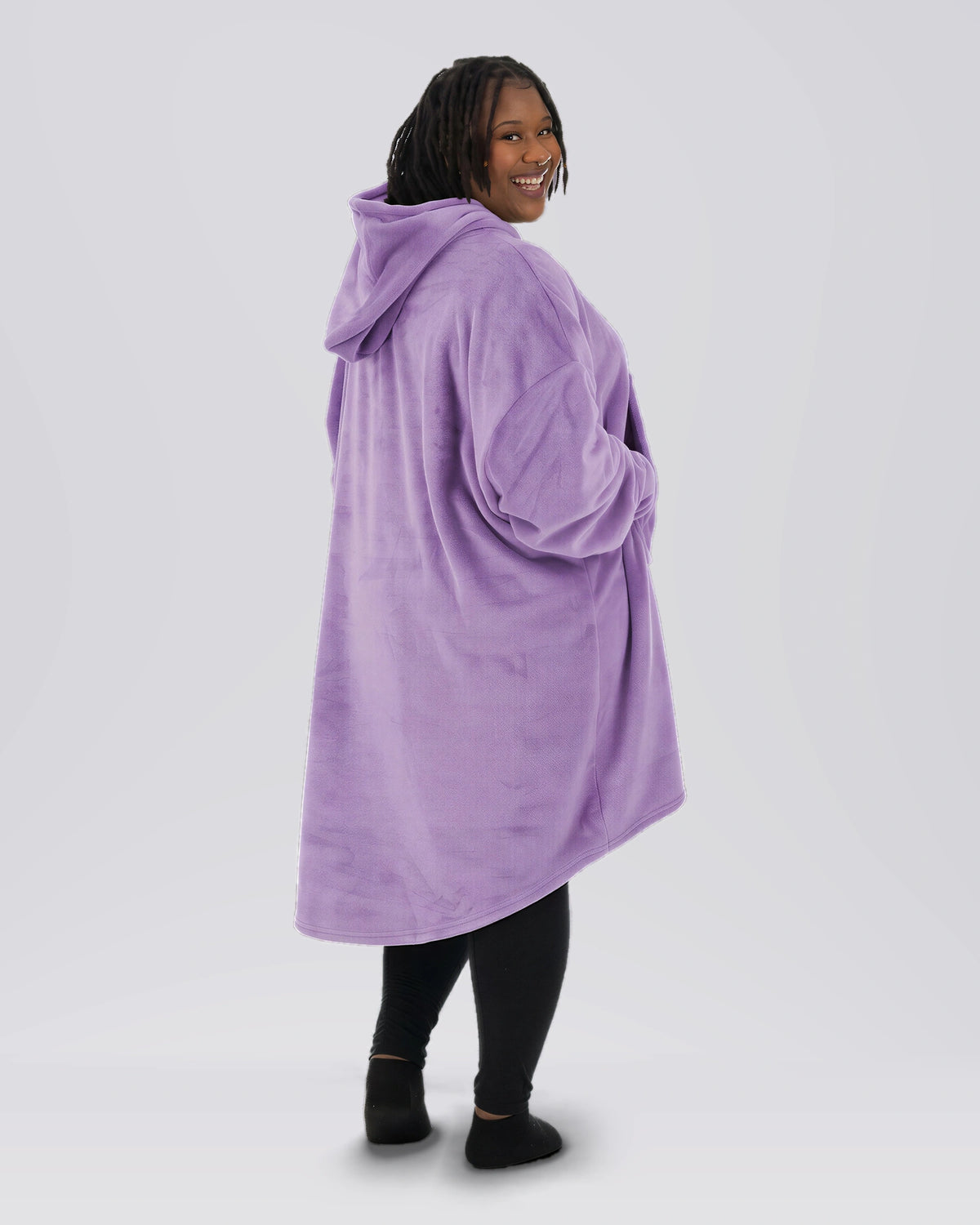 Back view of a model wearing The Dream in Purple.