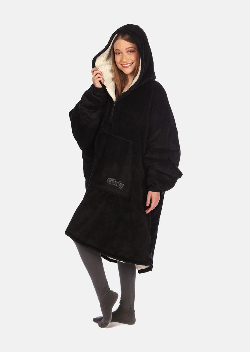 The Comfy Original Quarter Zip - Black