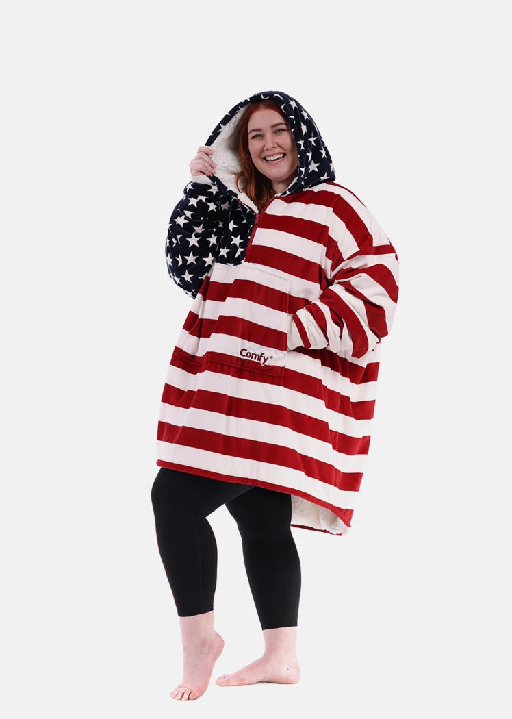 The Comfy Original Quarter Zip - Stars & Stripes