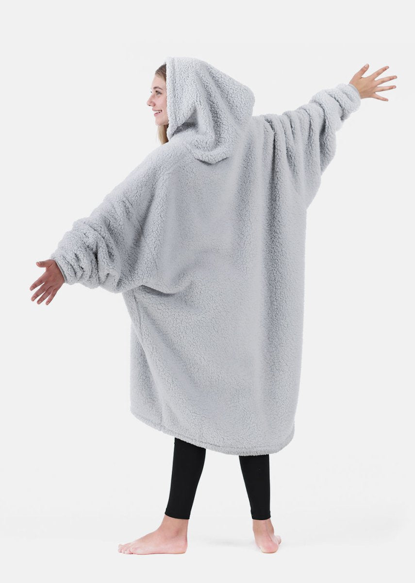 The Comfy Teddy Bear Quarter-Zip - Light Gray