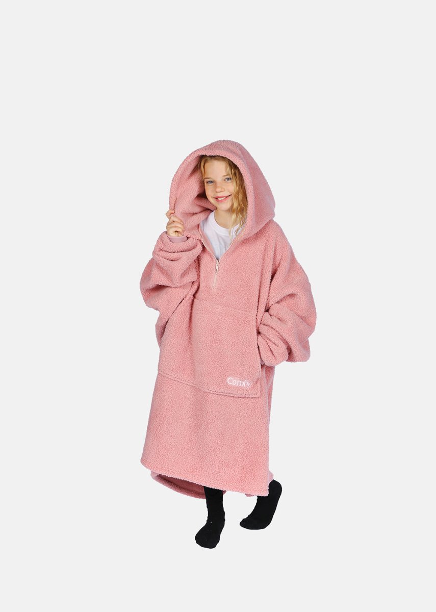 The Comfy Teddy Bear Quarter-Zip - Blush Teddy