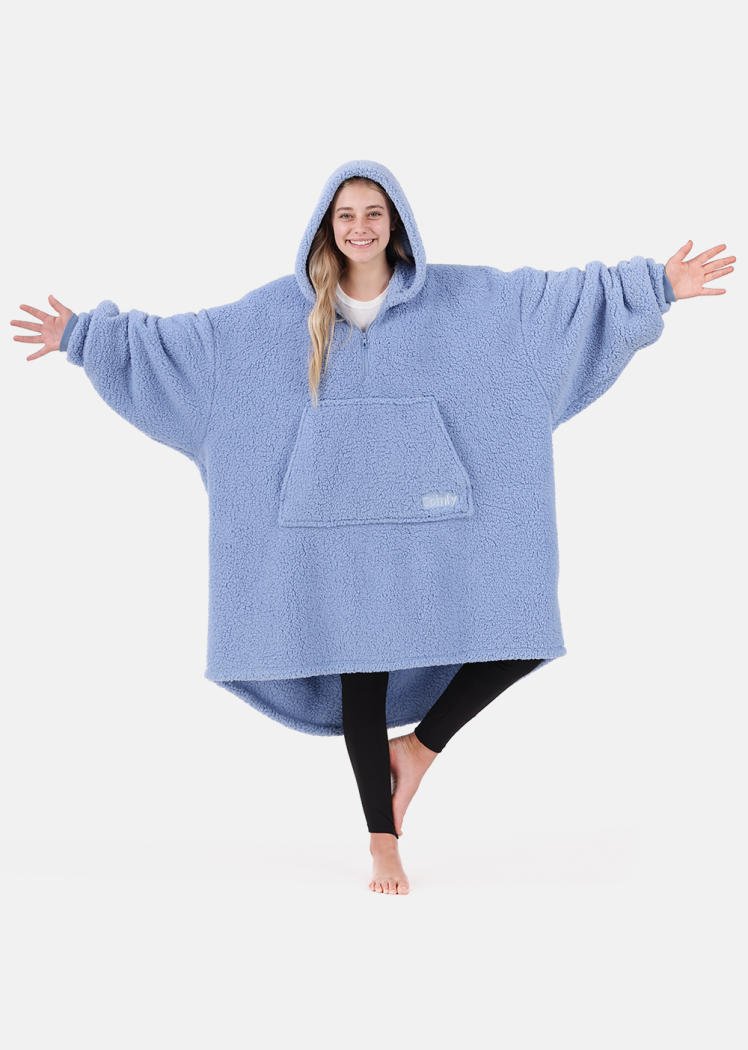 The Comfy Teddy Bear Quarter-Zip - Denim