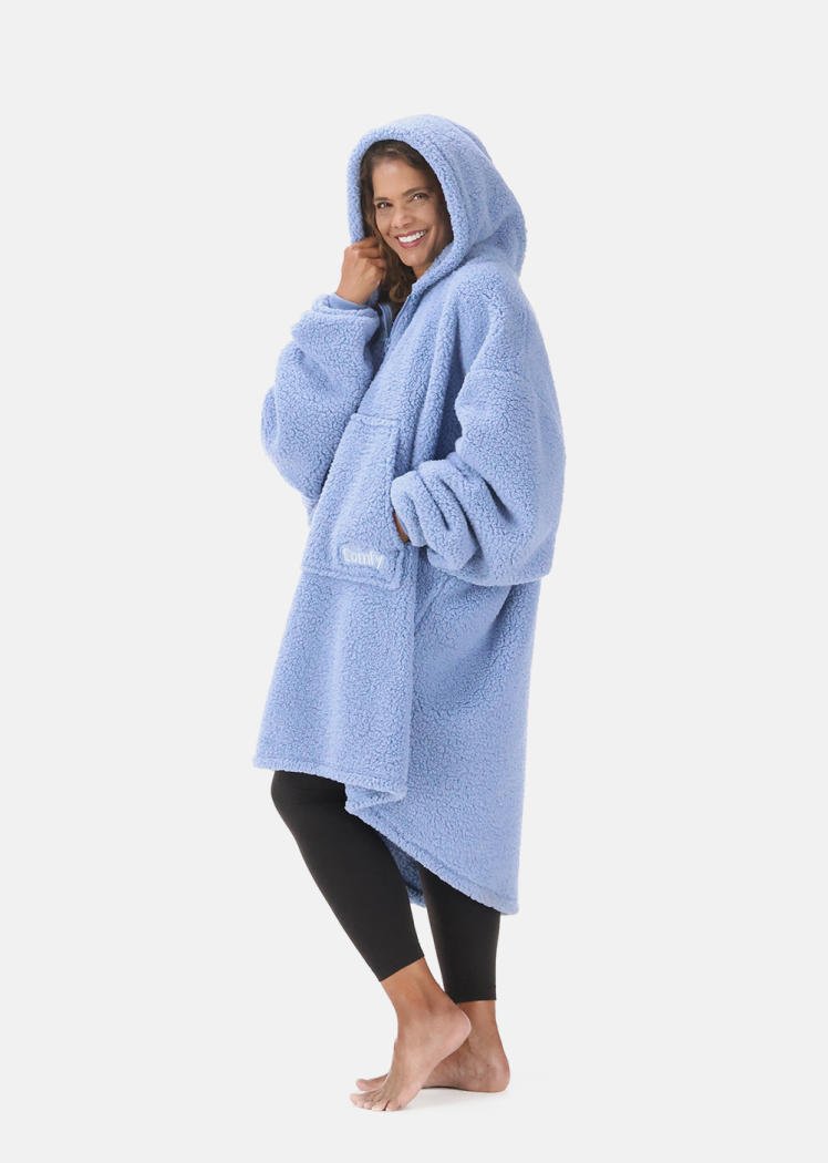 The Comfy Teddy Bear Quarter-Zip - Denim