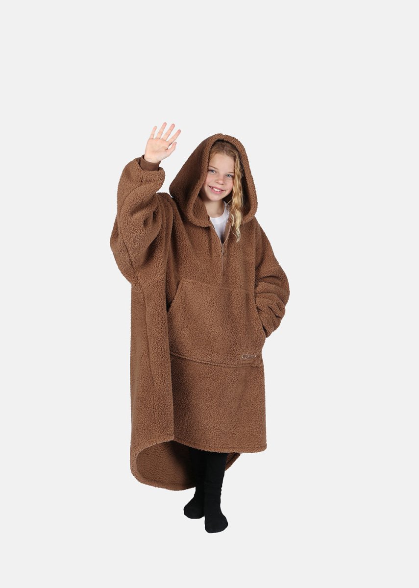 The Comfy Teddy Bear Quarter-Zip - Camel Teddy