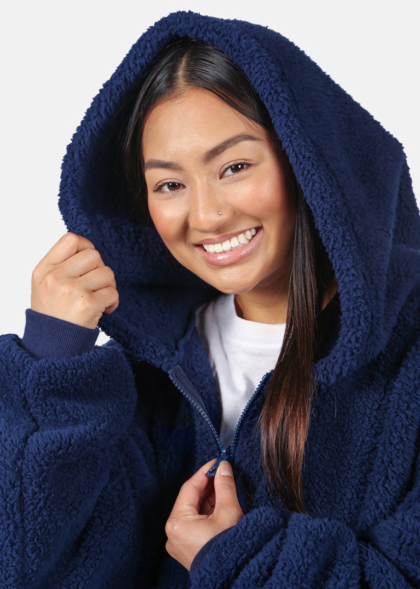 The Comfy Teddy Bear Quarter-Zip - Navy