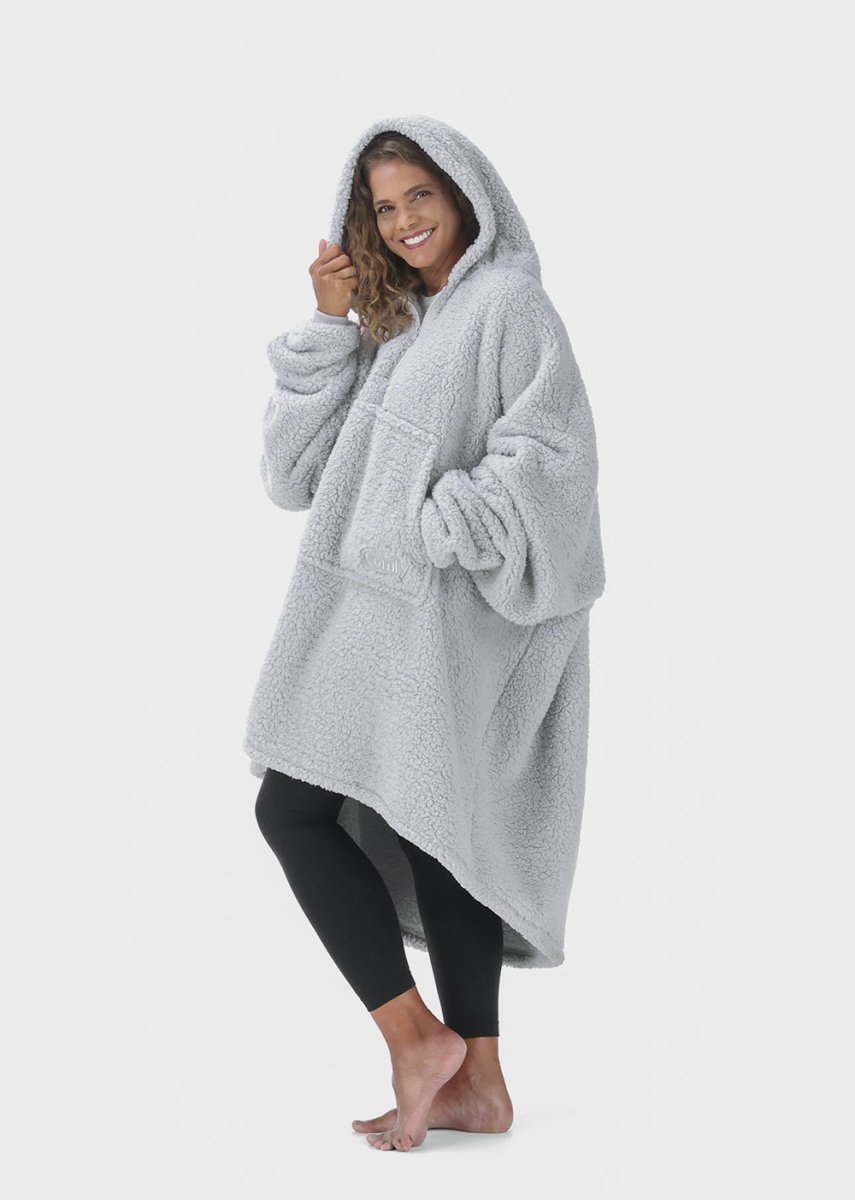 The Comfy Teddy Bear Quarter-Zip - Light Gray