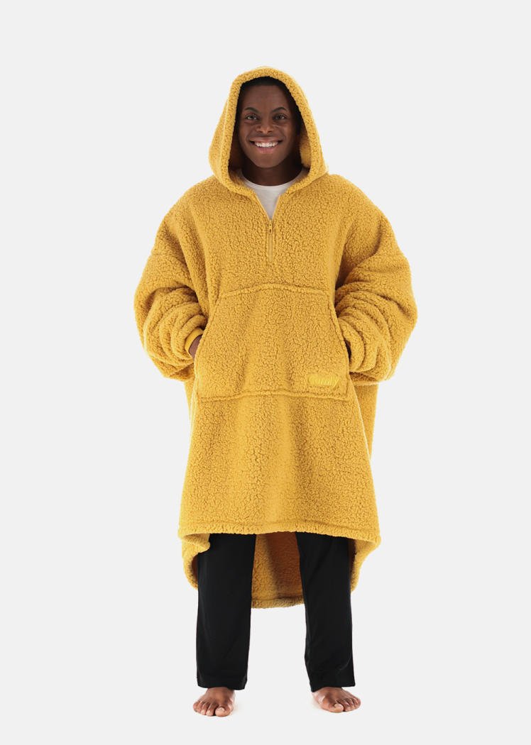 The Comfy Teddy Bear Quarter-Zip - Mustard