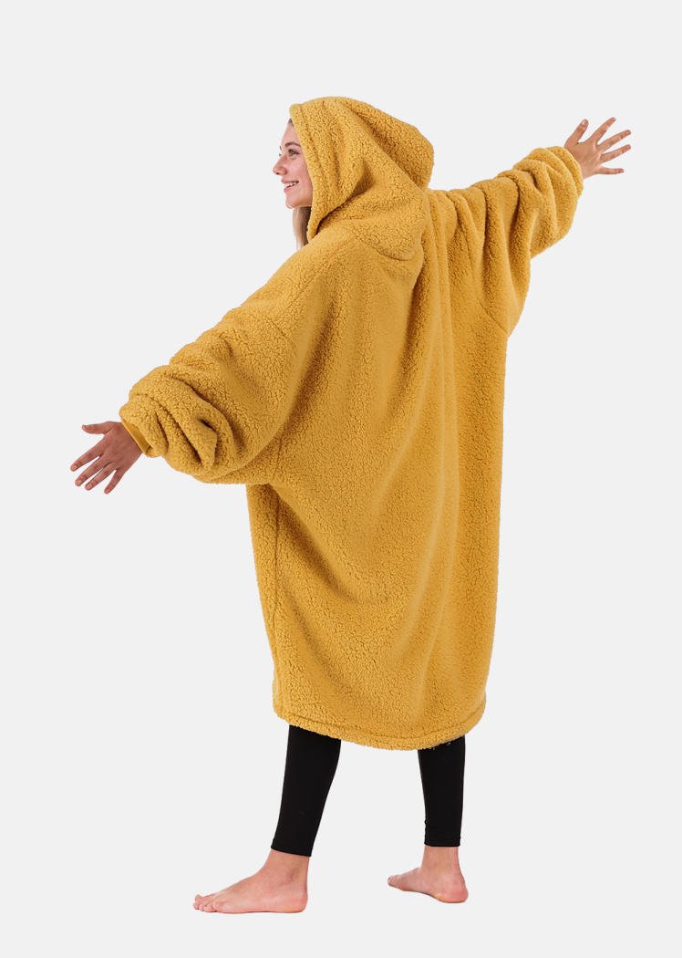 The Comfy Teddy Bear Quarter-Zip - Mustard