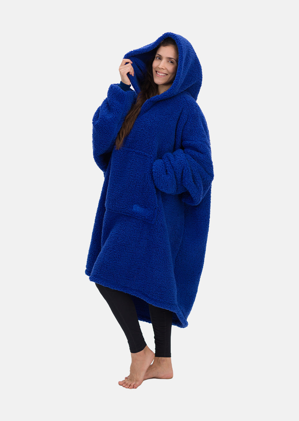 THE COMFY JR | The Original Oversized Microfiber & Sherpa Wearable Blanket  for Kids, Seen On Shark Tank, One Size Fits All (Blue)
