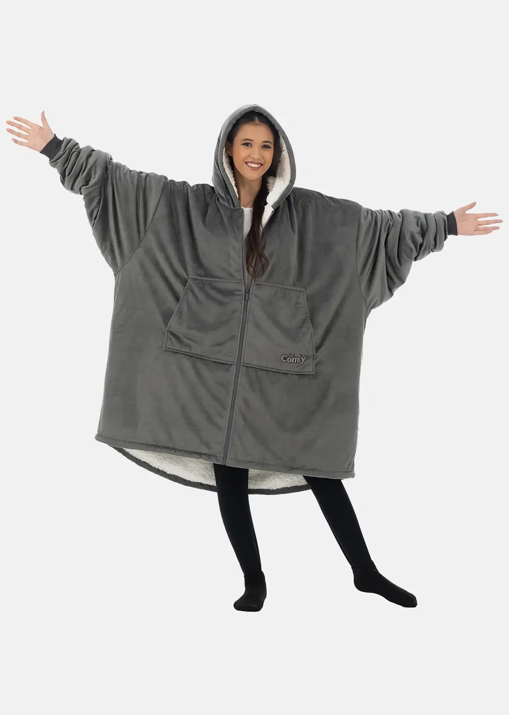 Woman wearing The Comfy Original Full Zip