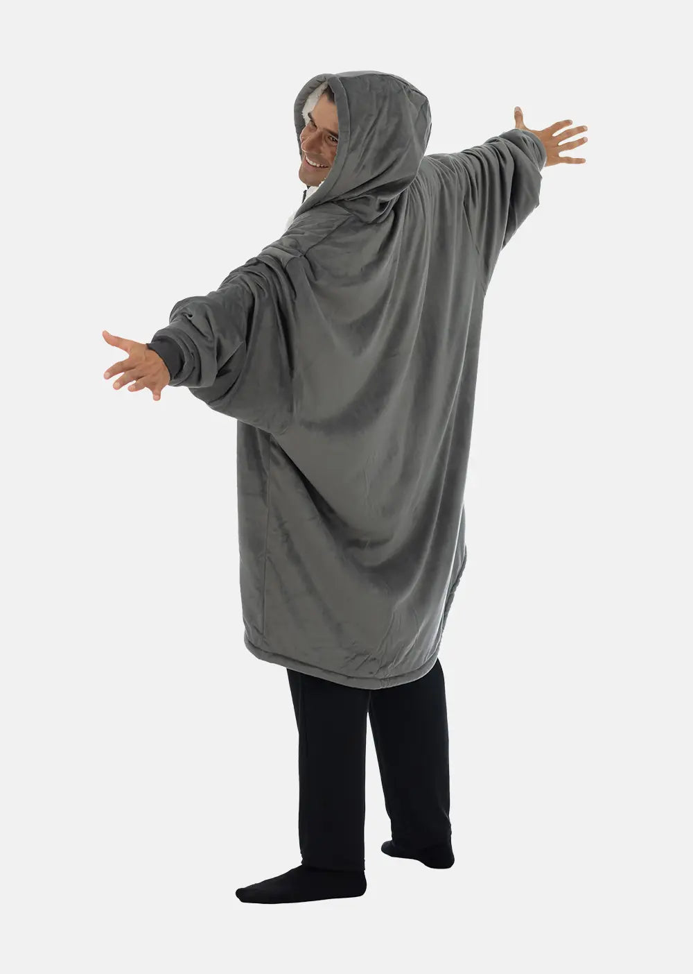 Man showing the back of The Comfy Original Full Zip