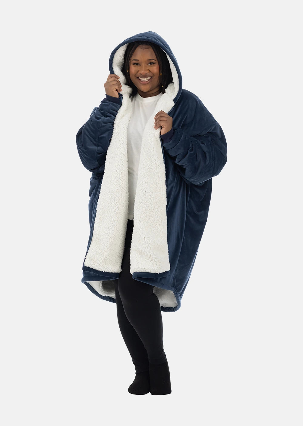 Woman wearing The Comfy Original Full Zip