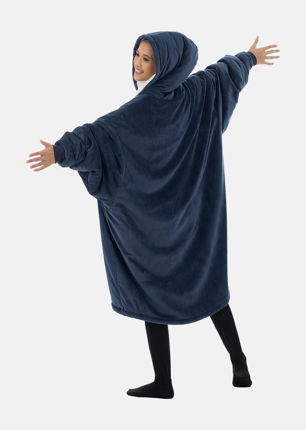 Woman show the back of The Comfy Original Full Zip