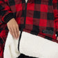 close up of the sherpa fabric