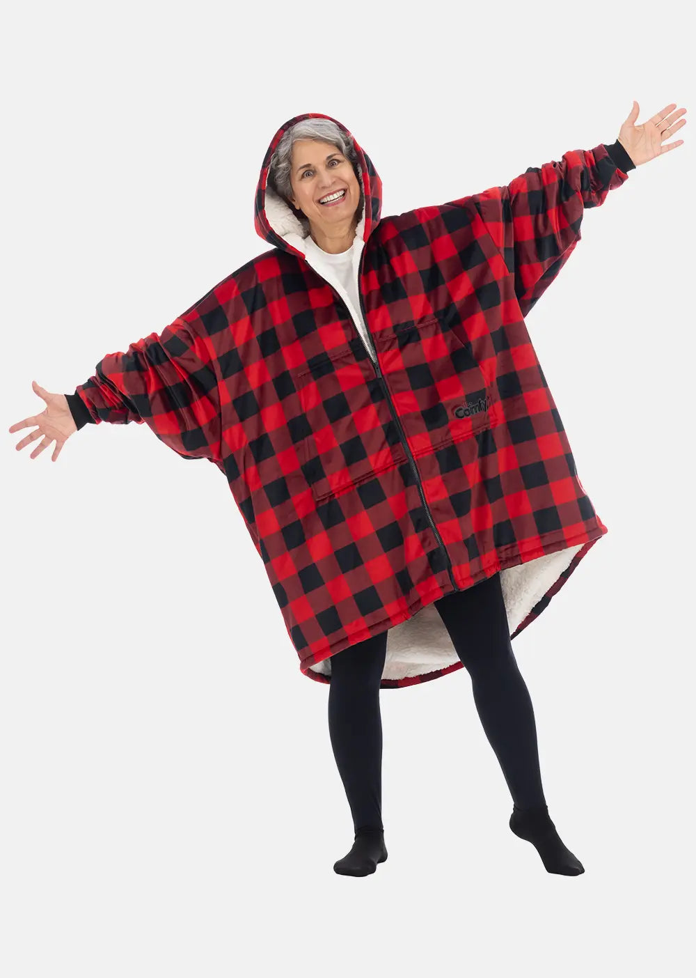 Woman wearing The Comfy Original Full Zip