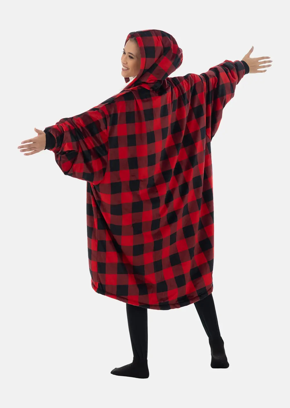 Woman showing the back of The Comfy Original Full Zip