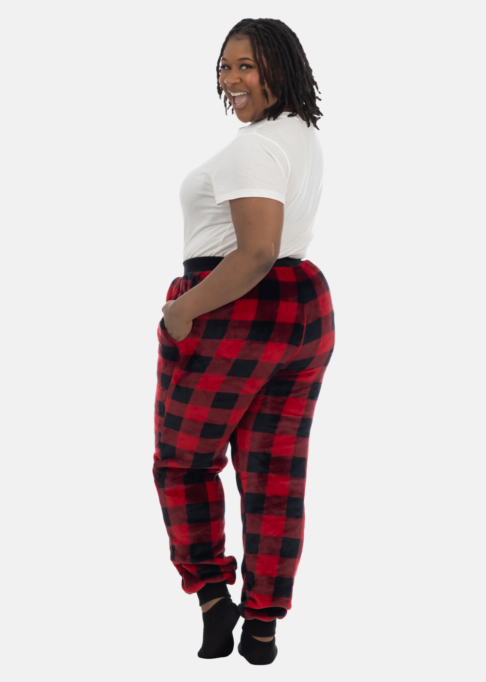 The Comfy Dream Pants - Red Plaid