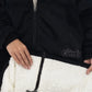 close up of the sherpa fabric