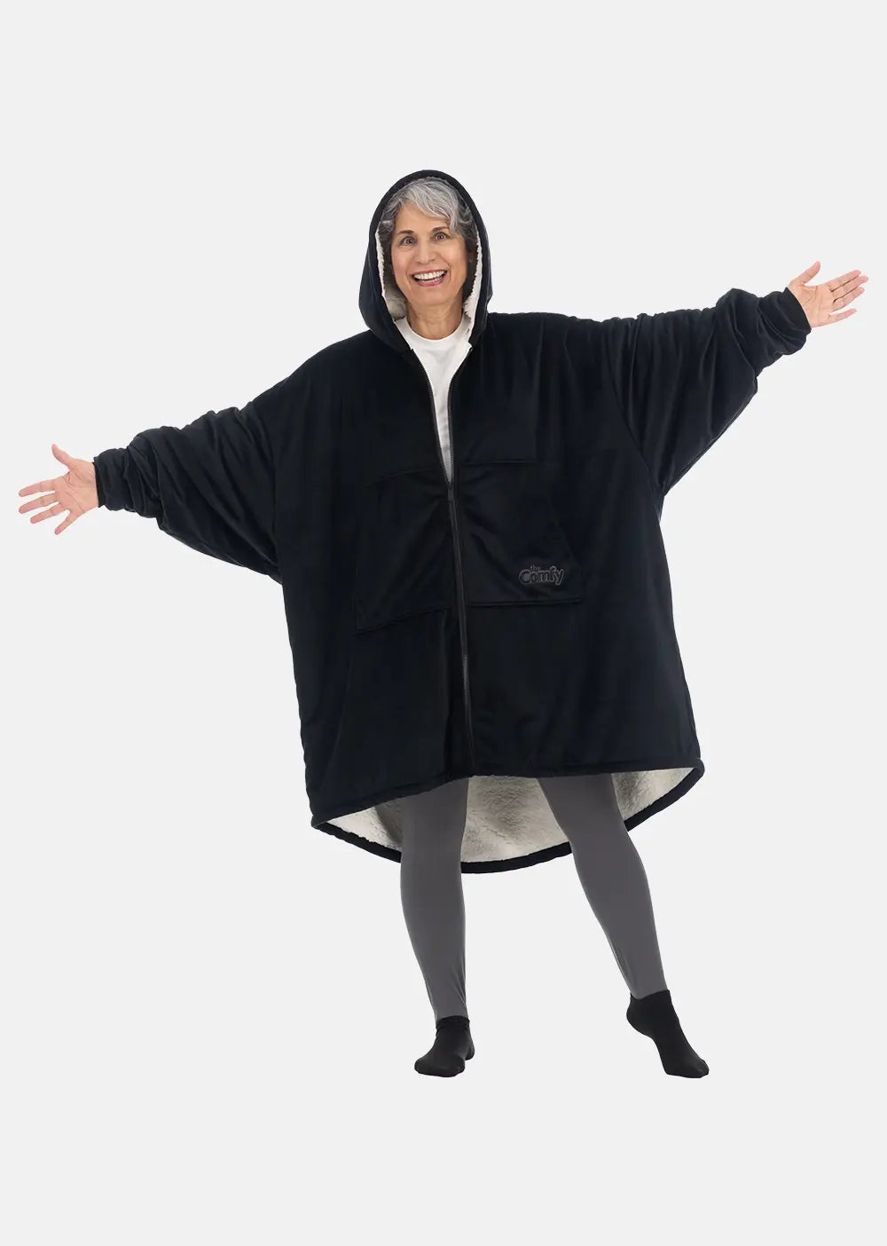 Woman wearing The Comfy Original Full Zip