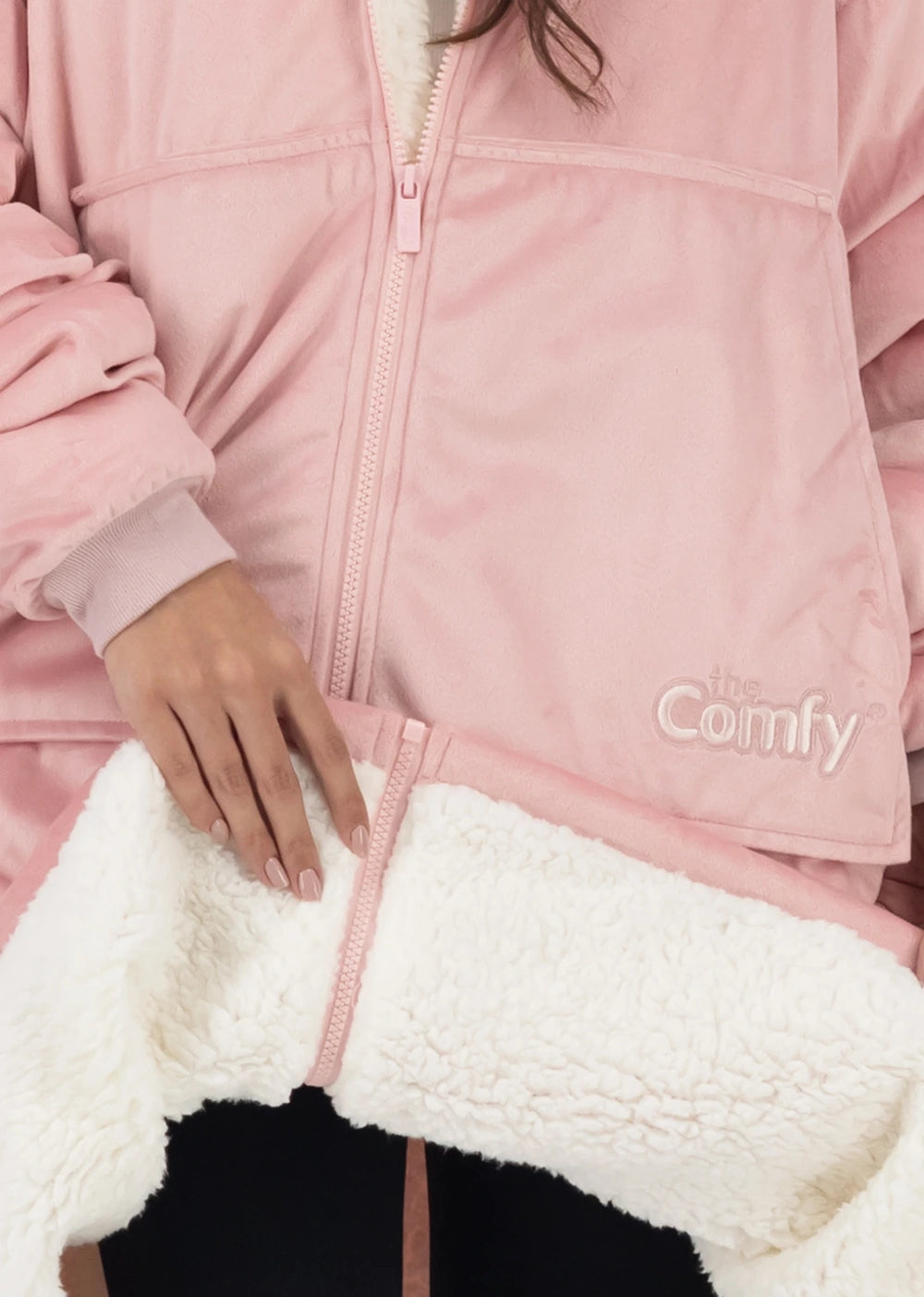 close up of the sherpa fabric