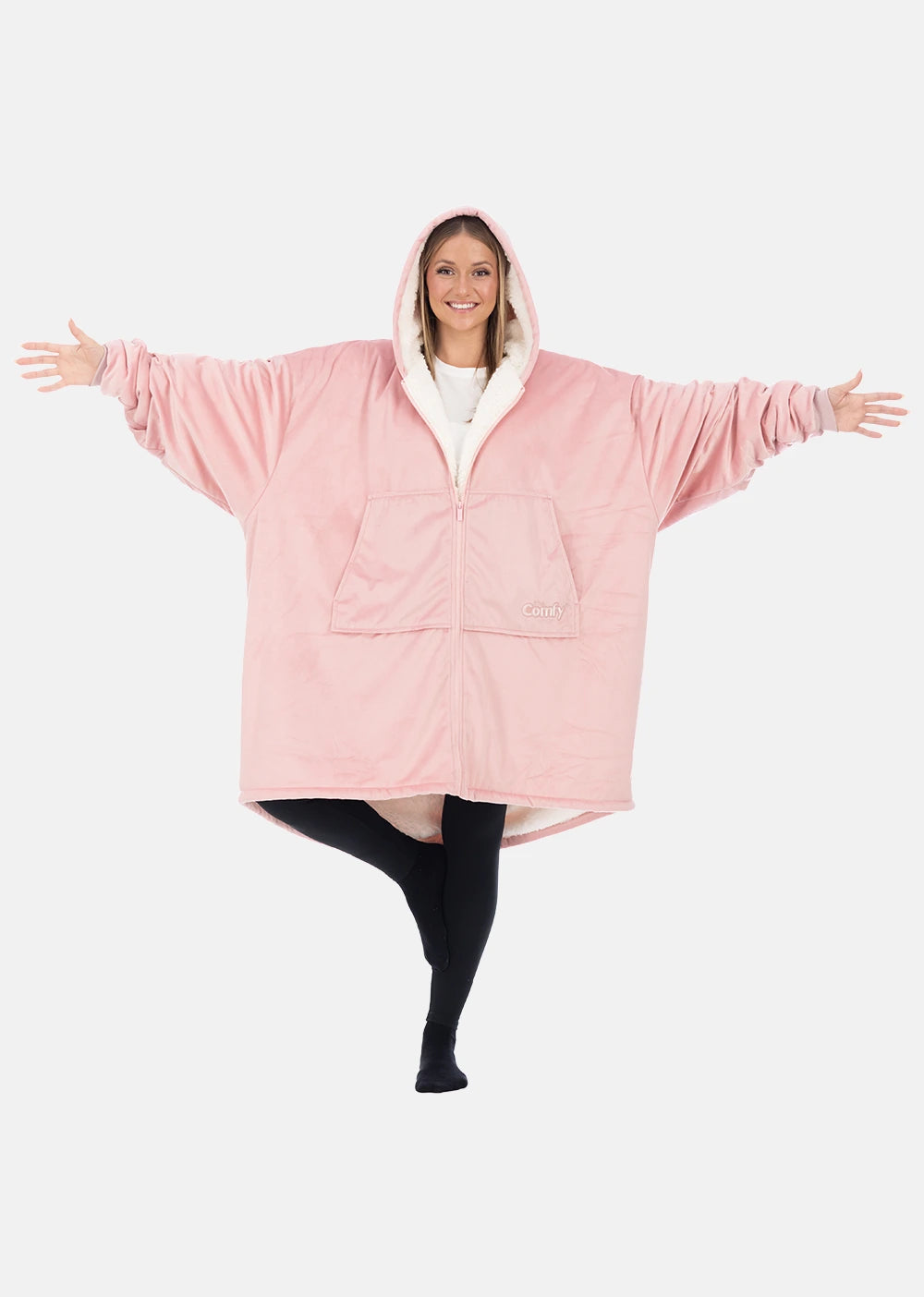 Woman wearing The Comfy Original Full Zip