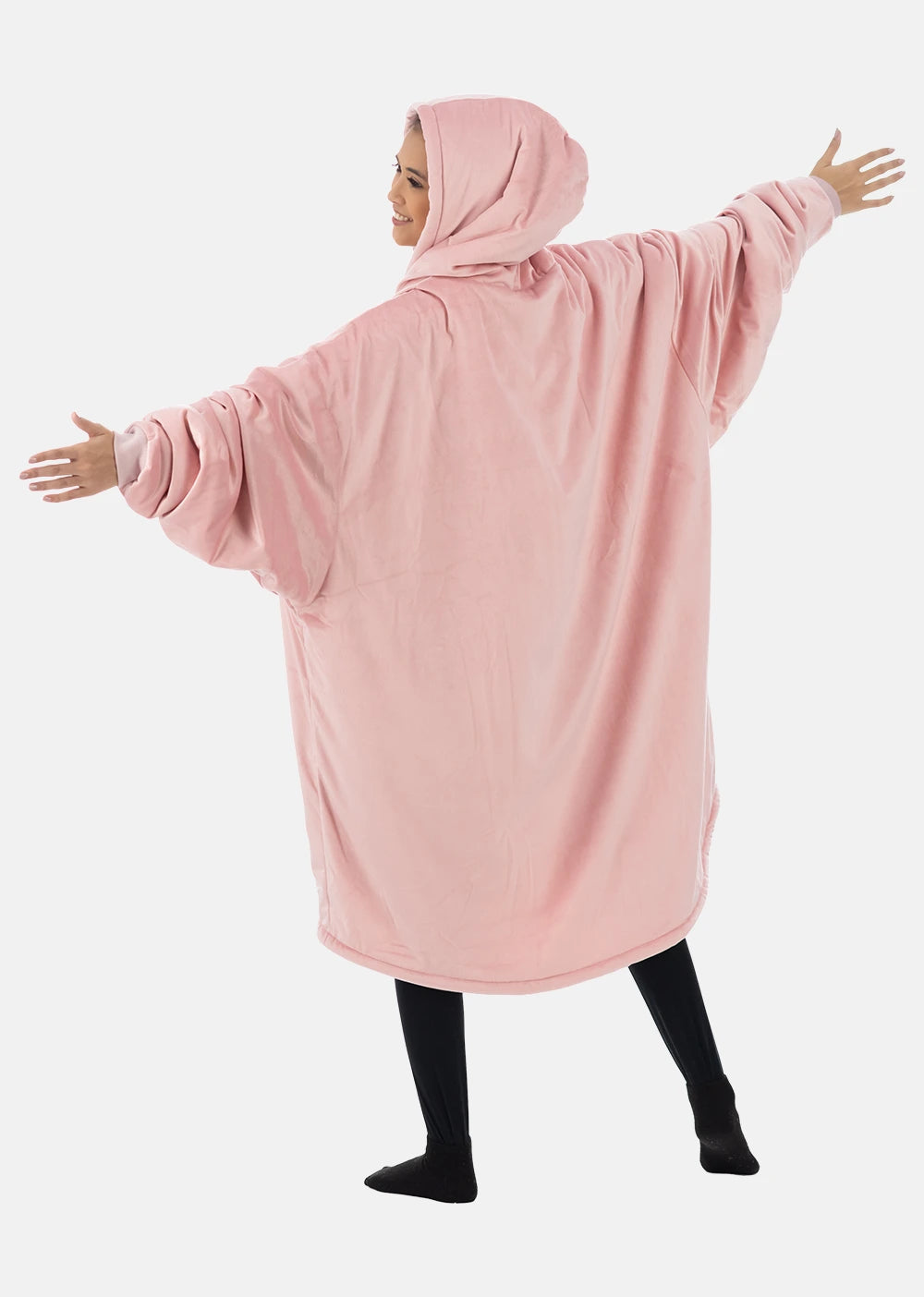 Woman showing the back of The Comfy Original Full Zip