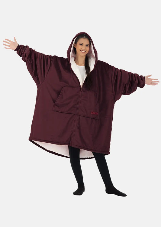 Woman wearing The Comfy Original Full Zip