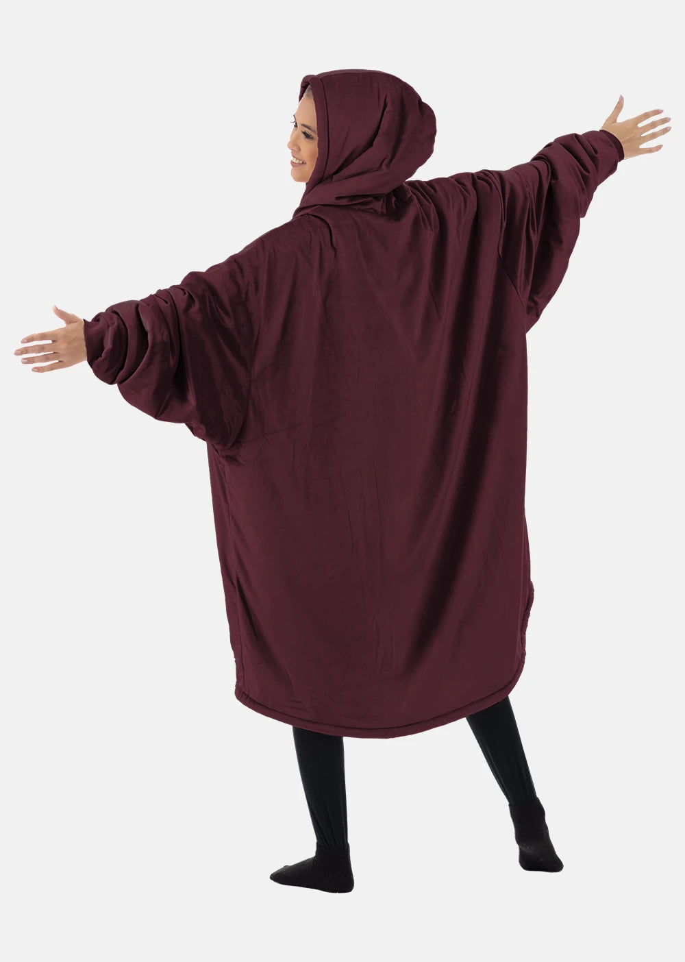 Woman showing the back of The Comfy Original Full Zip