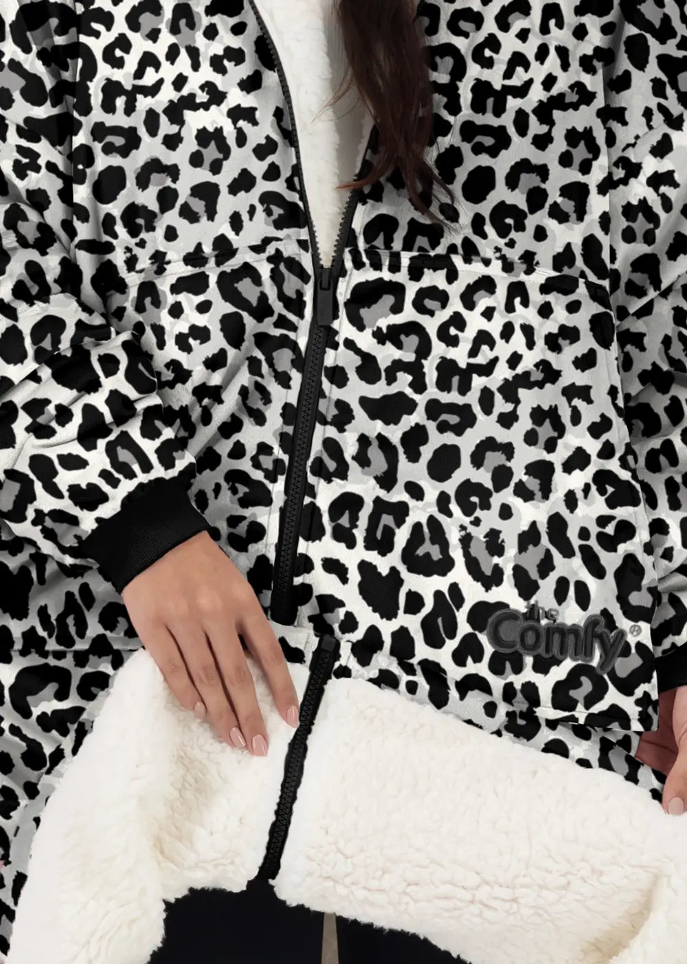 close up of the sherpa fabric