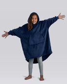Model wearing The Dream Jr. in Blue, full-length hero view.