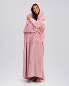 Model wearing The Dream Long in Blush, front view.