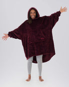 Model wearing The Dream in Burgundy, full-length hero view.