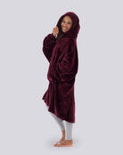 Side view of a model wearing The Dream in Burgundy.