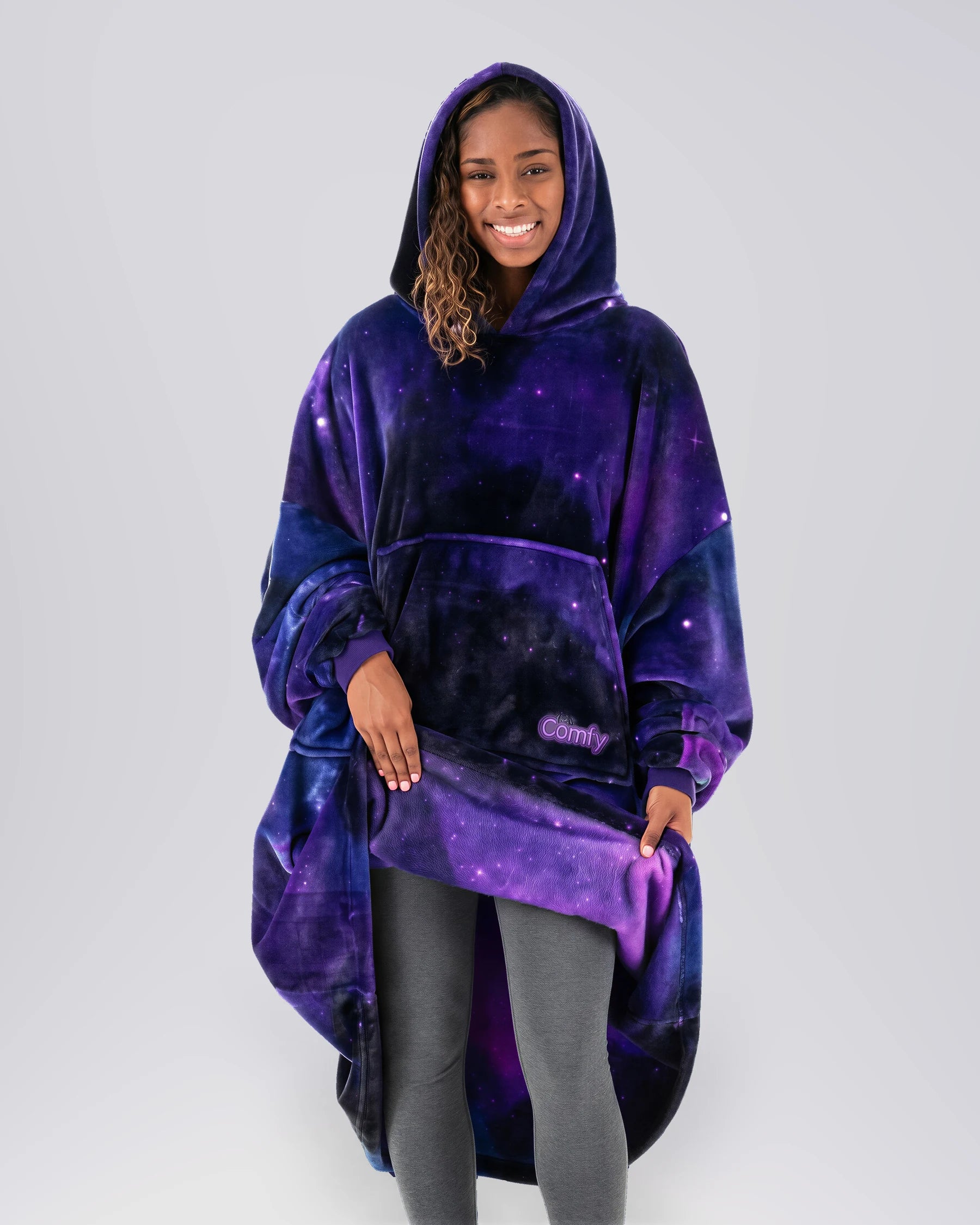 Front view of The Dream in Galaxy, showing the oversized fit, soft drape, and DreamHaven™ fabric.