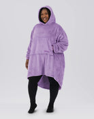 Model wearing The Dream in Purple, front view.