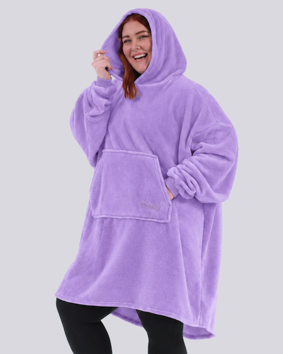 Model wearing The Dream in Purple, Side view.