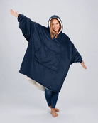The Original wearable blanket in Blue, shown full length with its oversized fit and plush CloudSherpa™ lining.