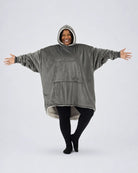 The Original wearable blanket in Charcoal, shown full length with its oversized fit and plush CloudSherpa™ lining.