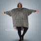 The Original wearable blanket in charcoal with CloudSherpa™ lining shown front view with full body coverage