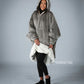 The Original wearable blanket in gray with CloudSherpa™ lining shown front view with full body coverage