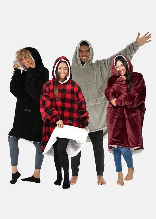 family wearing different Comfy products