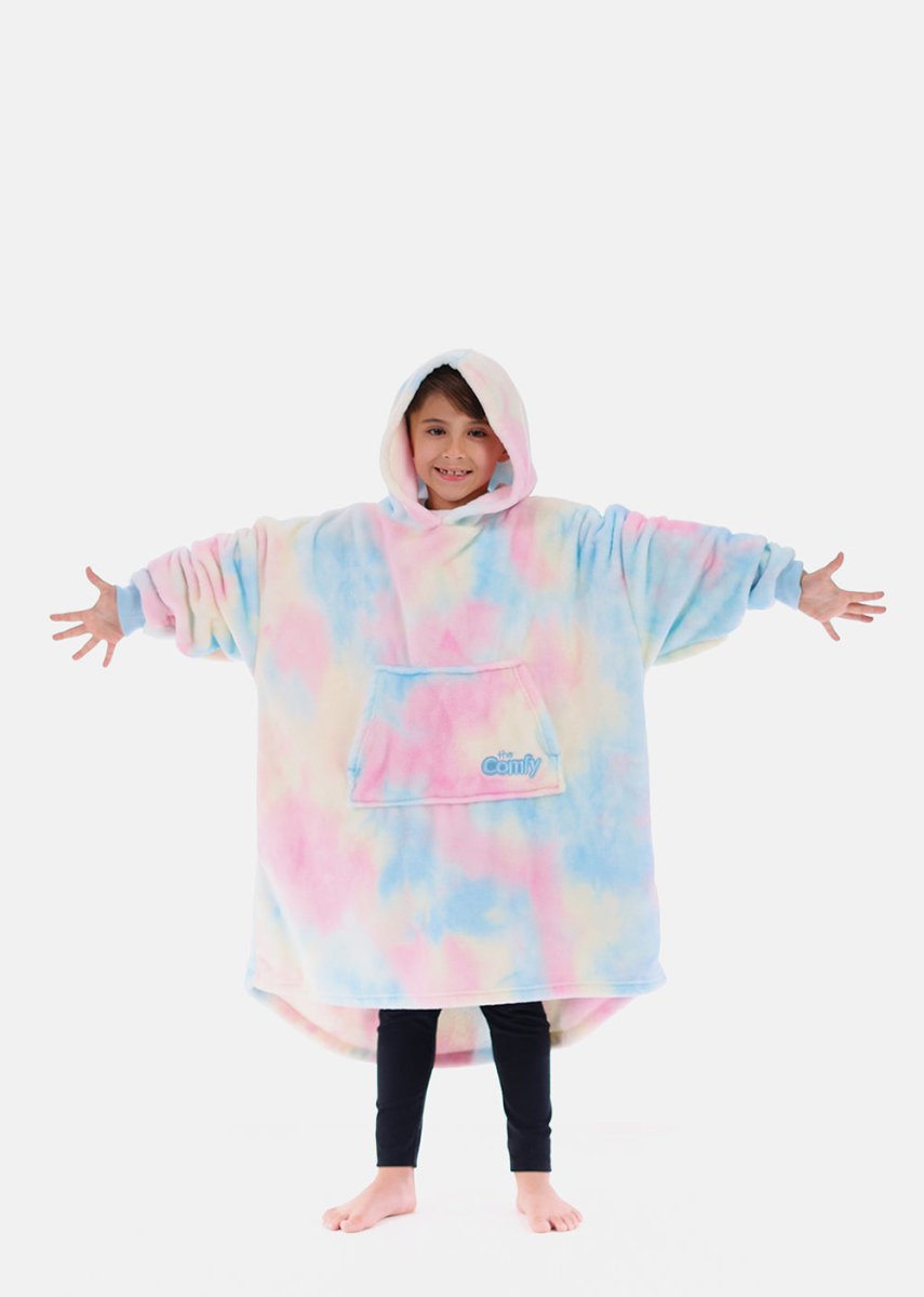 The Comfy Original Jr Kids Oversized Microfiber Wearable Blanket, Charcoal