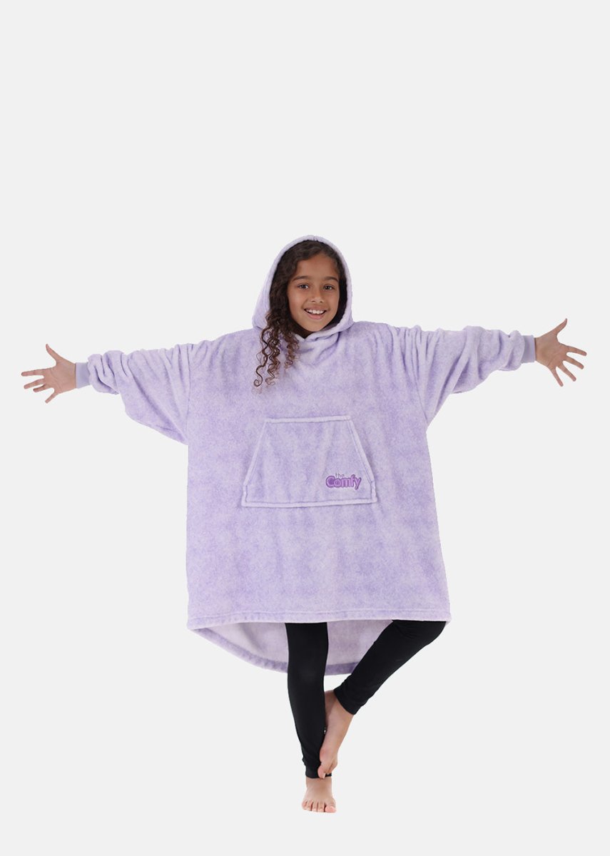 The Comfy Dream Jr Oversized Microfiber Wearable Blanket, Heather Purple 