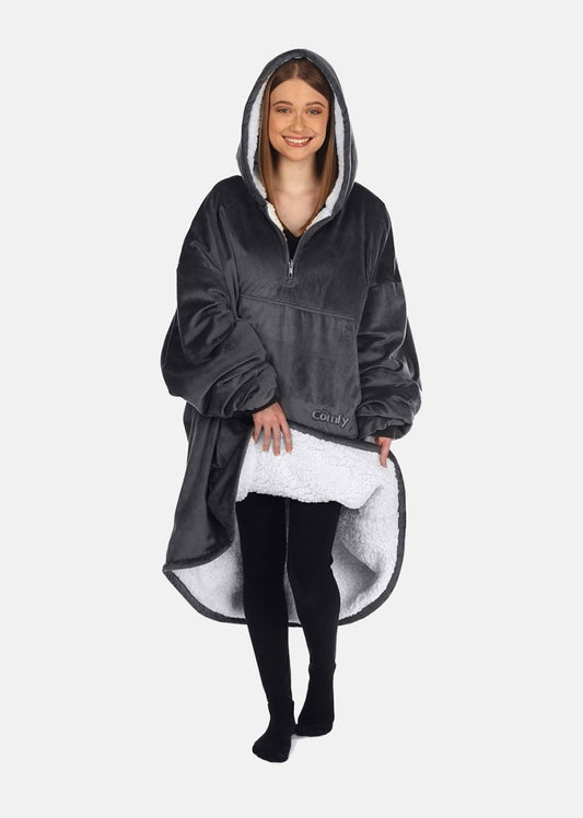 The Comfy Original Quarter Zip - Charcoal