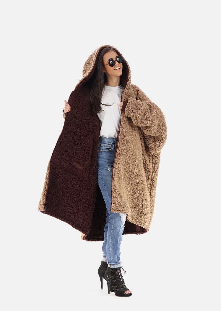 The comfy teddy bear coat full zip sale